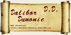 Dalibor Dumonić vizit kartica